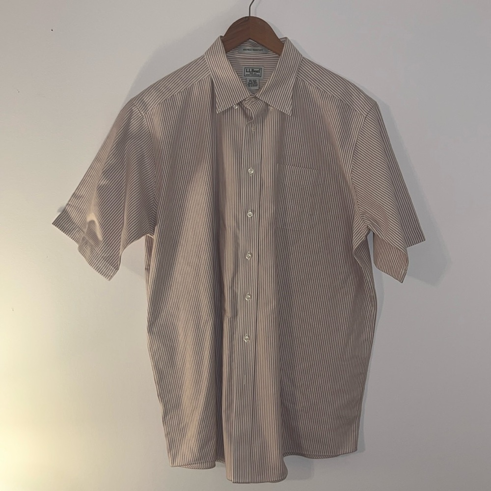 L.L. Bean striped button up